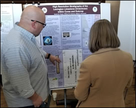 Sarah Mardon discusses a project with a student.