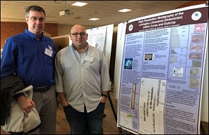 Daniel Draper with Drew Andrews during the poster session.