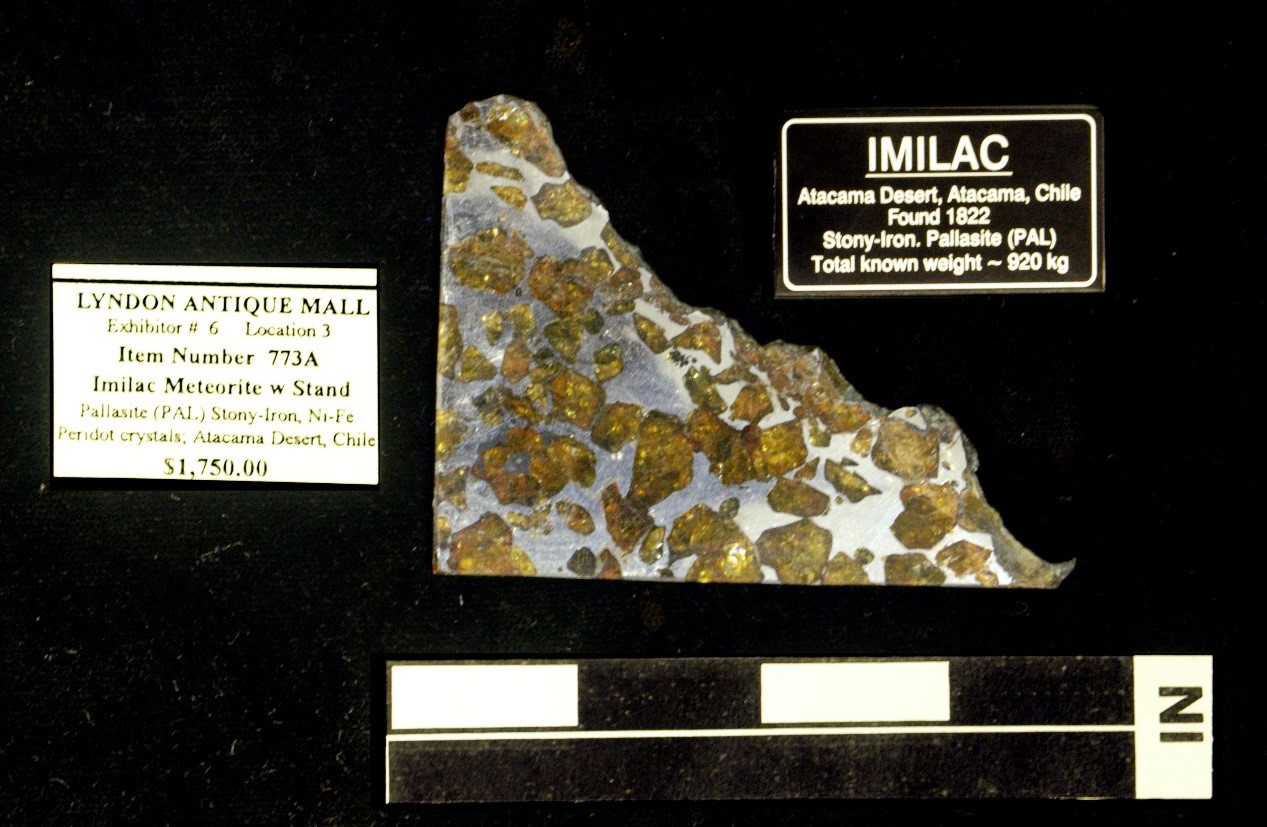 Pallasite from Imilac, Chile.