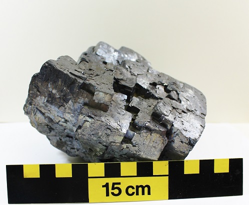 Galena specimen owned by Brandon Nuttall of the KGS Energy and Minerals Section, given to Nuttall by his father. The origin of the specimen is unknown