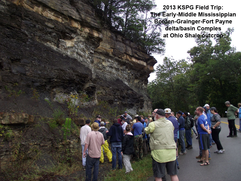2013 KGPG Field Trip at Ohio Shale outcrop 