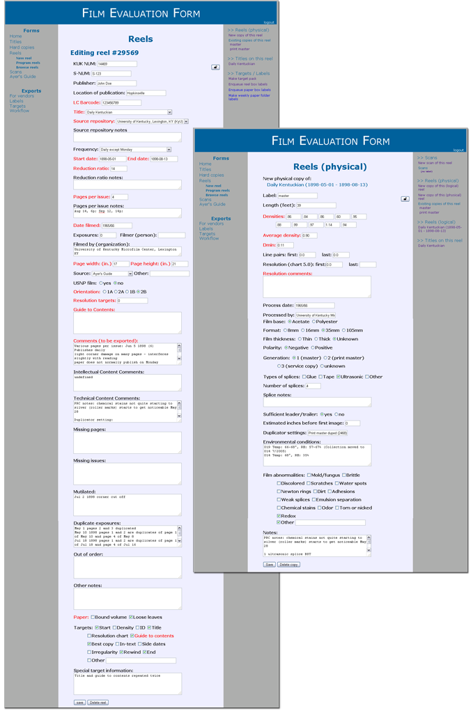 reel eval page