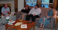 Greg briefing the folks - Greg, Susie McDonald, Bill Shaffer, Connie Fagg