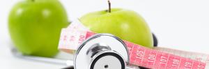 apple and stethoscope