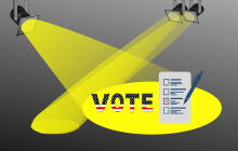 Spotlights on Election Law: spotlights on the word "vote" and a ballot