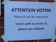 Voter ID Sign
