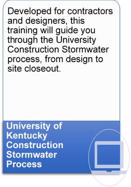 University of Kentucky Construction Stormwater Process
