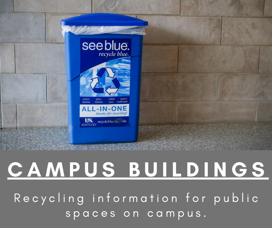 university of kentucky recycling container it reads campus buildings recycling information for public spaces on campus 