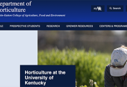 New UK Department of Horticulture website home page