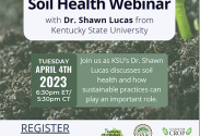 Soil Health Webinar flyer